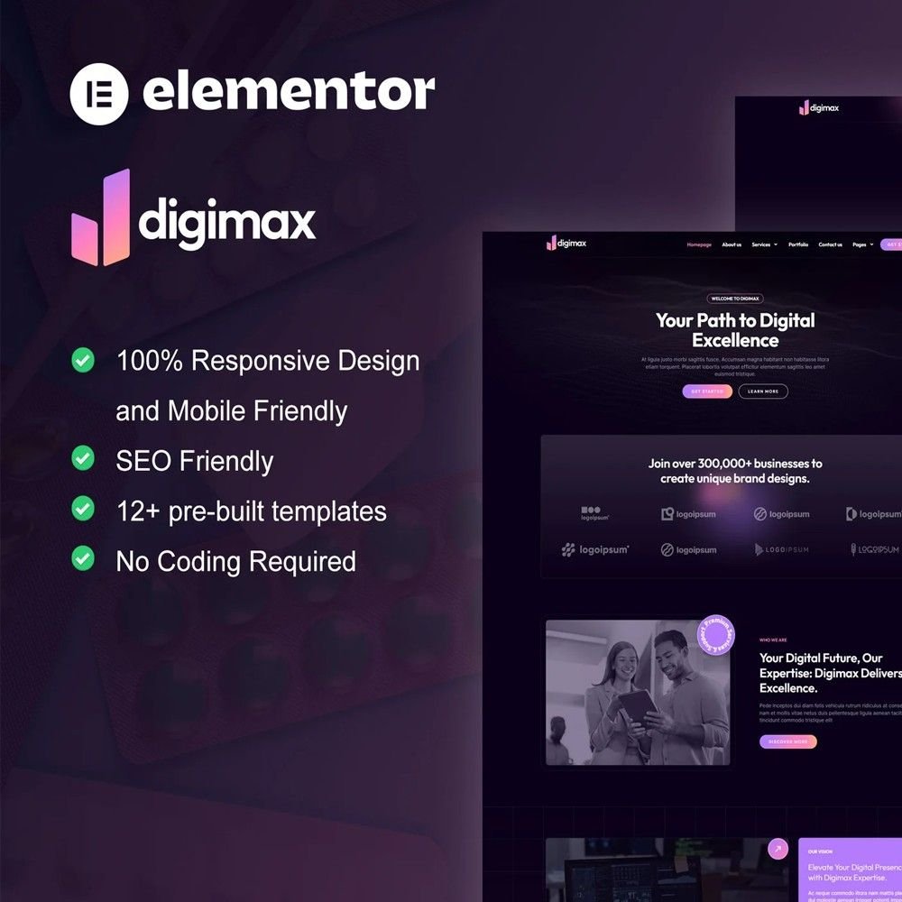 Digimax - Digital Marketing Agency Elementor Pro Template Kit